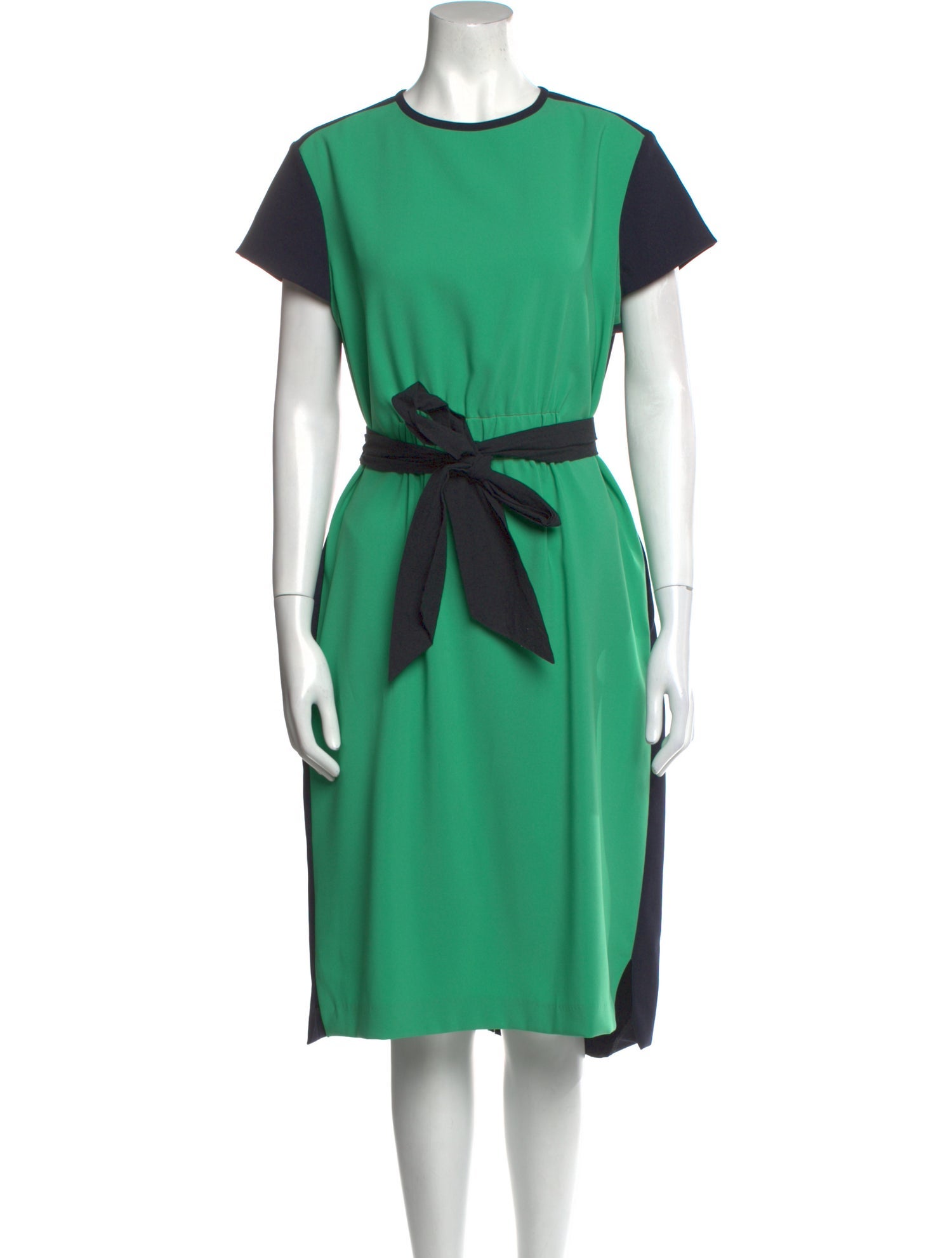 Argent Crew Neck Midi Length Dress