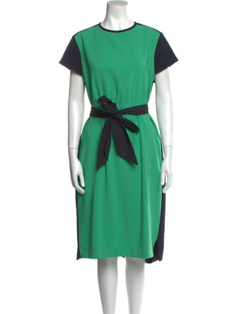 Argent Crew Neck Midi Length Dress