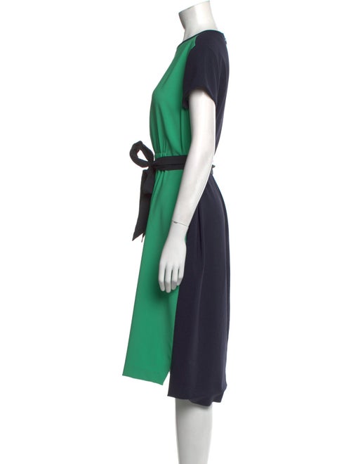 Argent Crew Neck Midi Length Dress