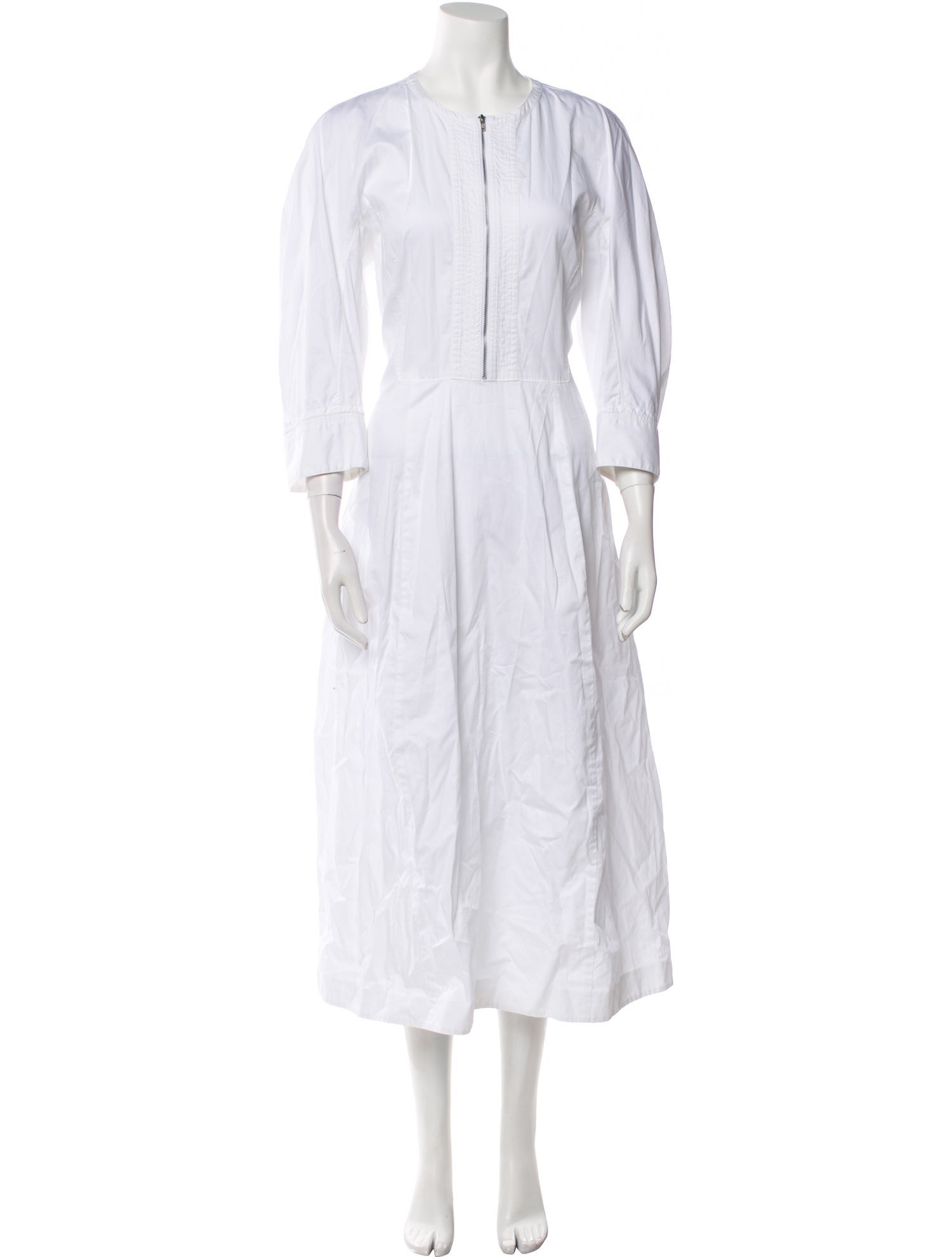 Argent Crew Neck Long Dress