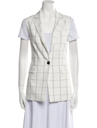 Argent Plaid Print Vest w/ Tags