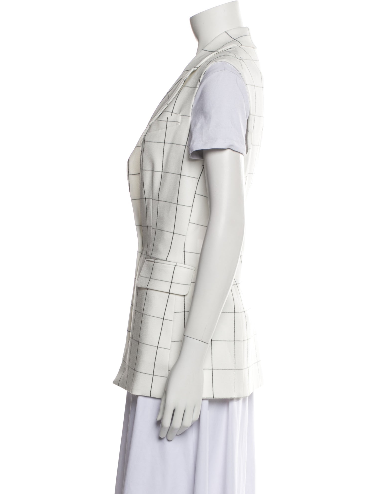 Argent Plaid Print Vest w/ Tags