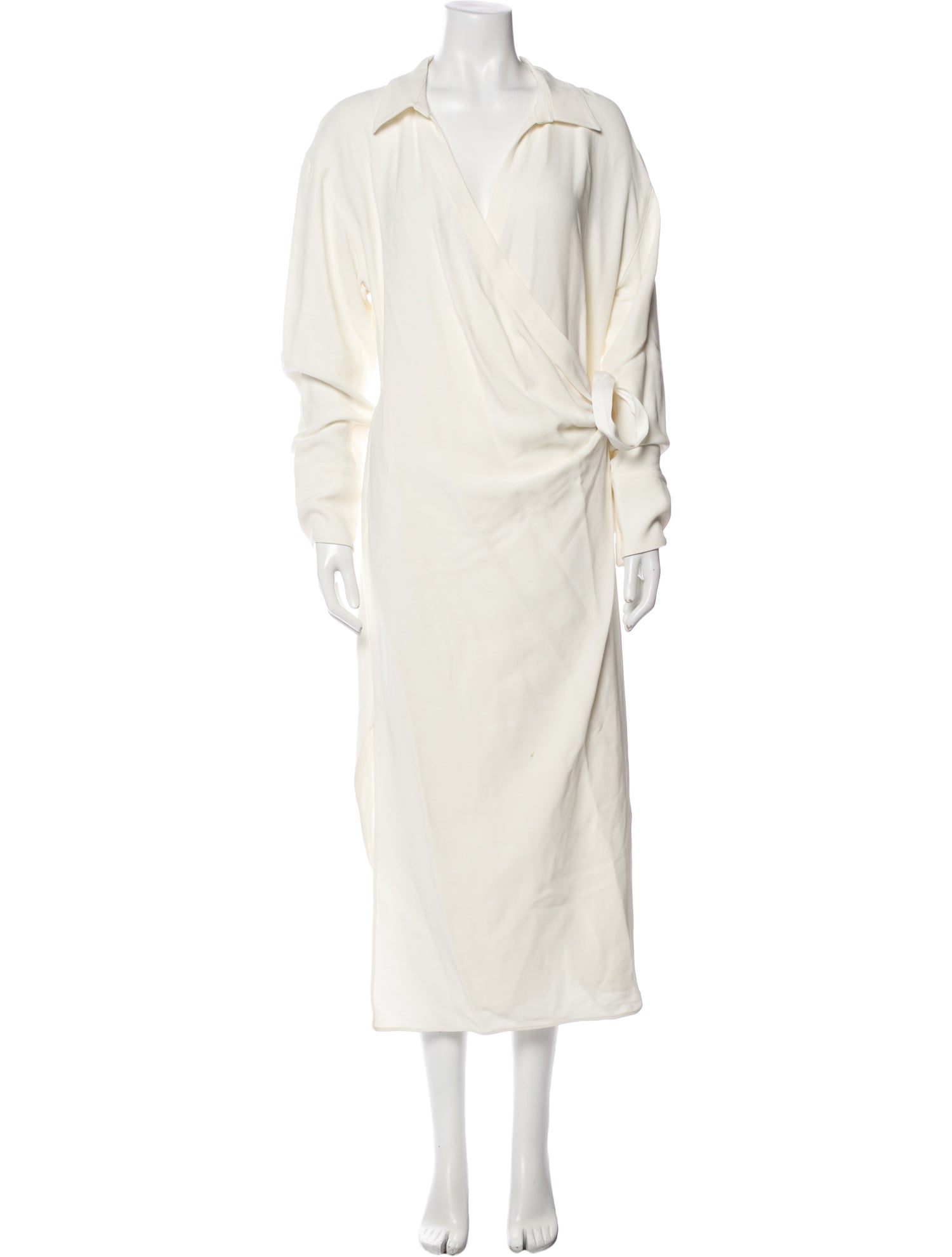 Argent V-Neck Long Dress