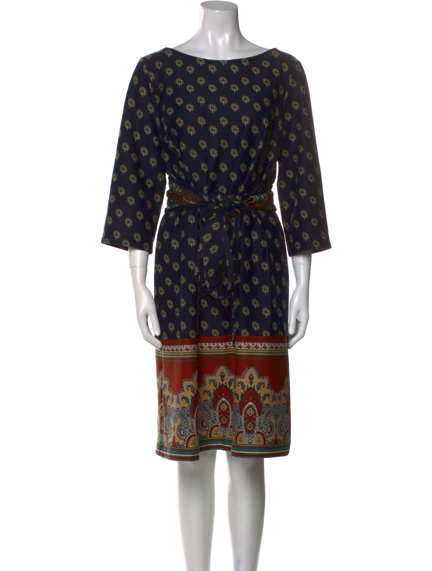 Argent Printed Knee-Length Dress