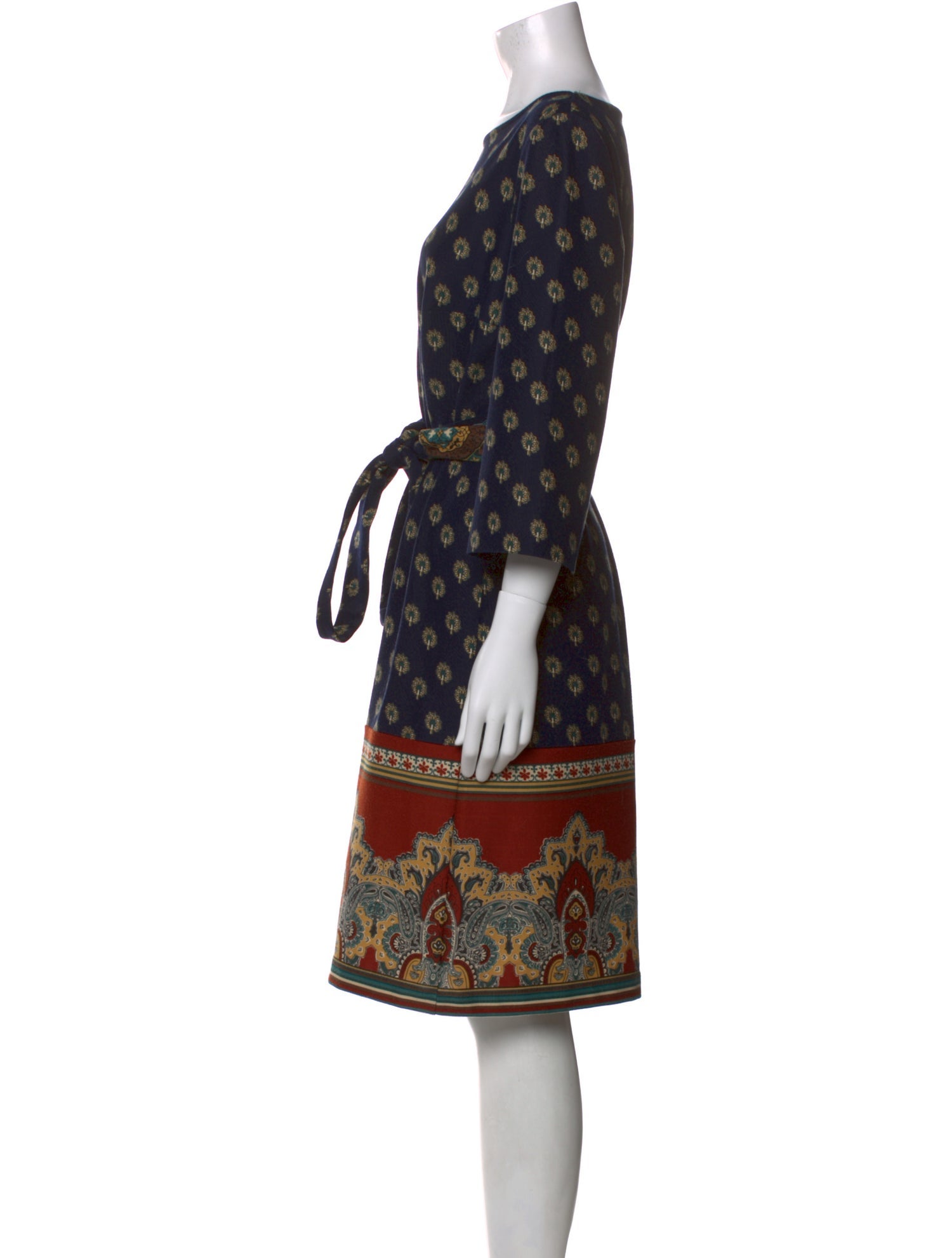 Argent Printed Knee-Length Dress