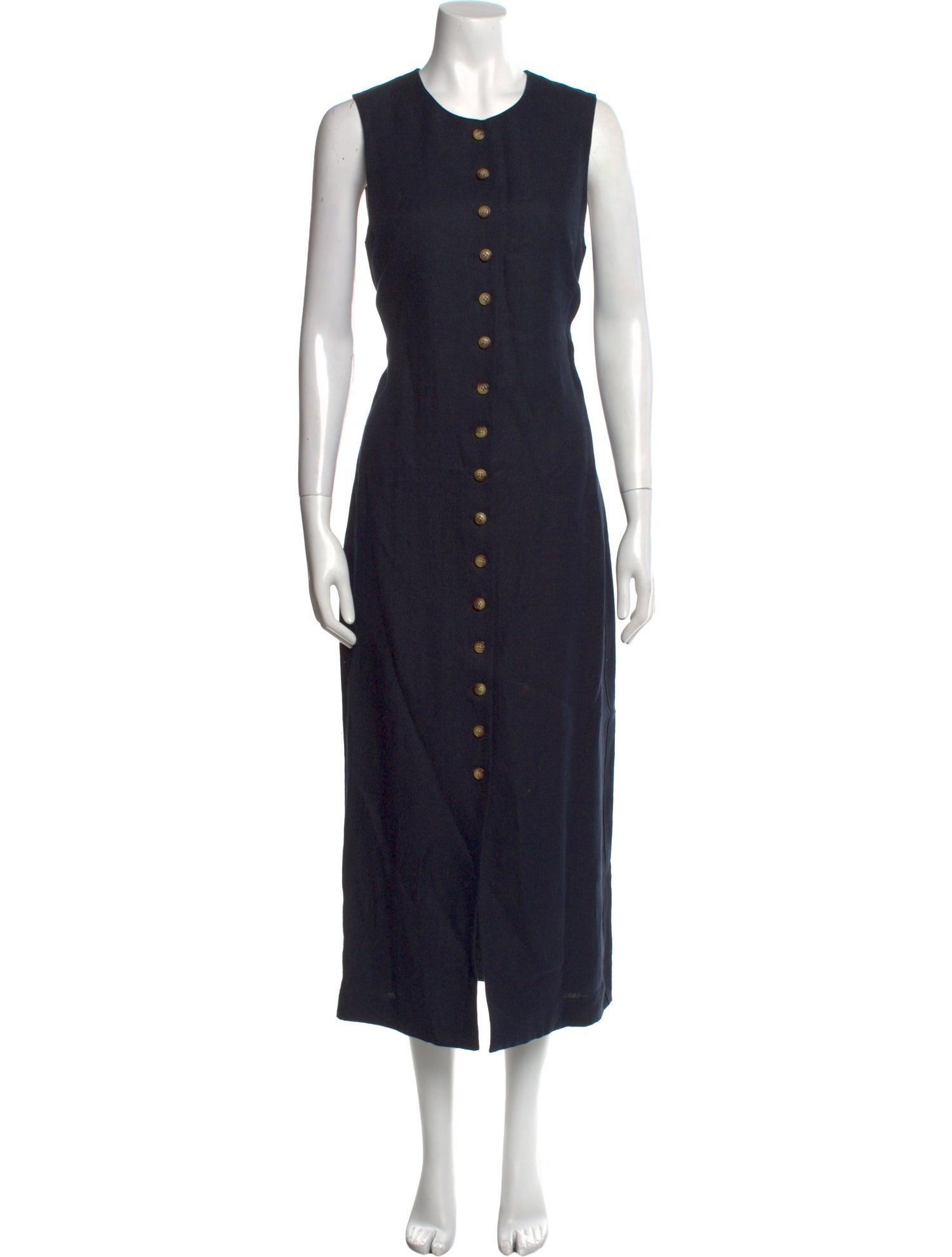 Argent Linen Long Dress