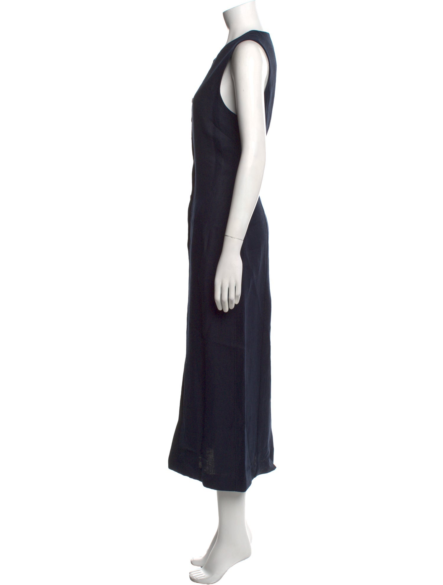 Argent Linen Long Dress