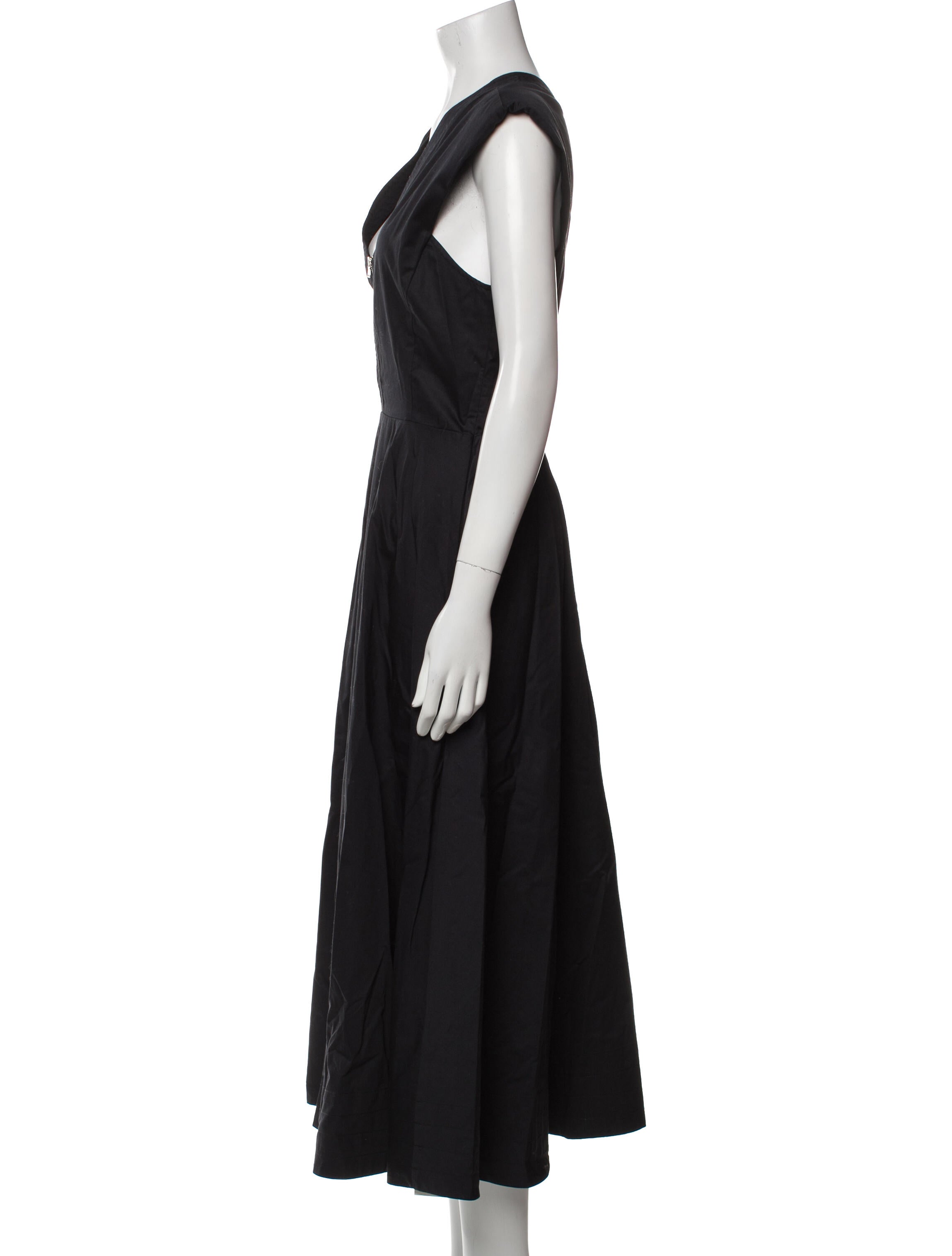 Argent V-Neck Long Dress
