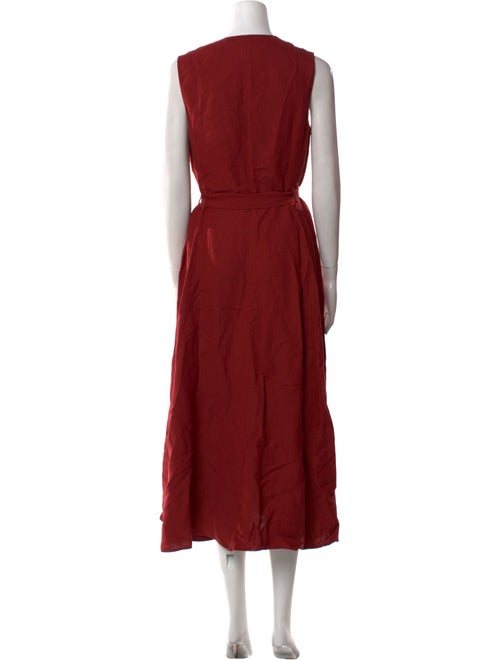 Argent V-Neck Long Dress