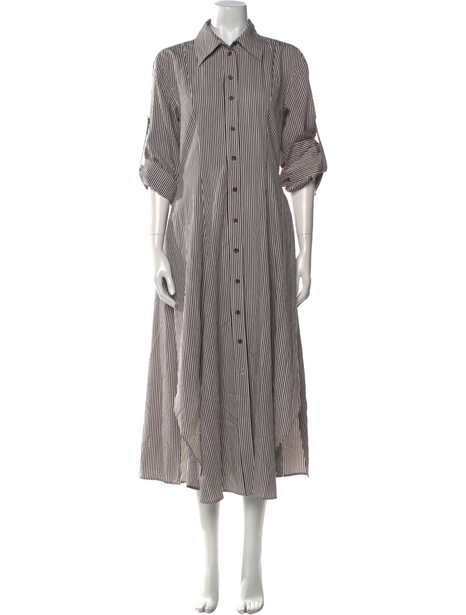 Argent Striped Long Dress