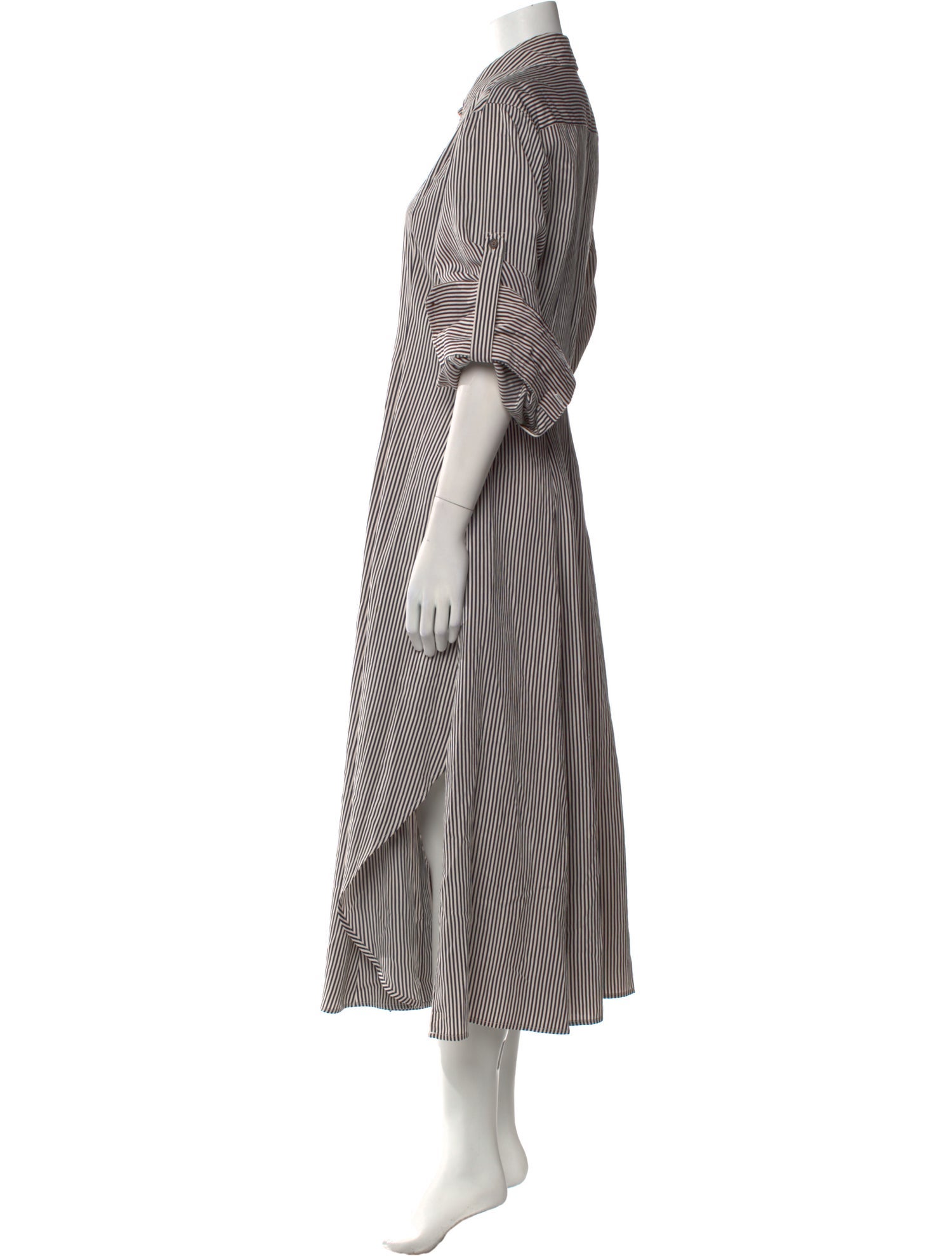 Argent Striped Long Dress