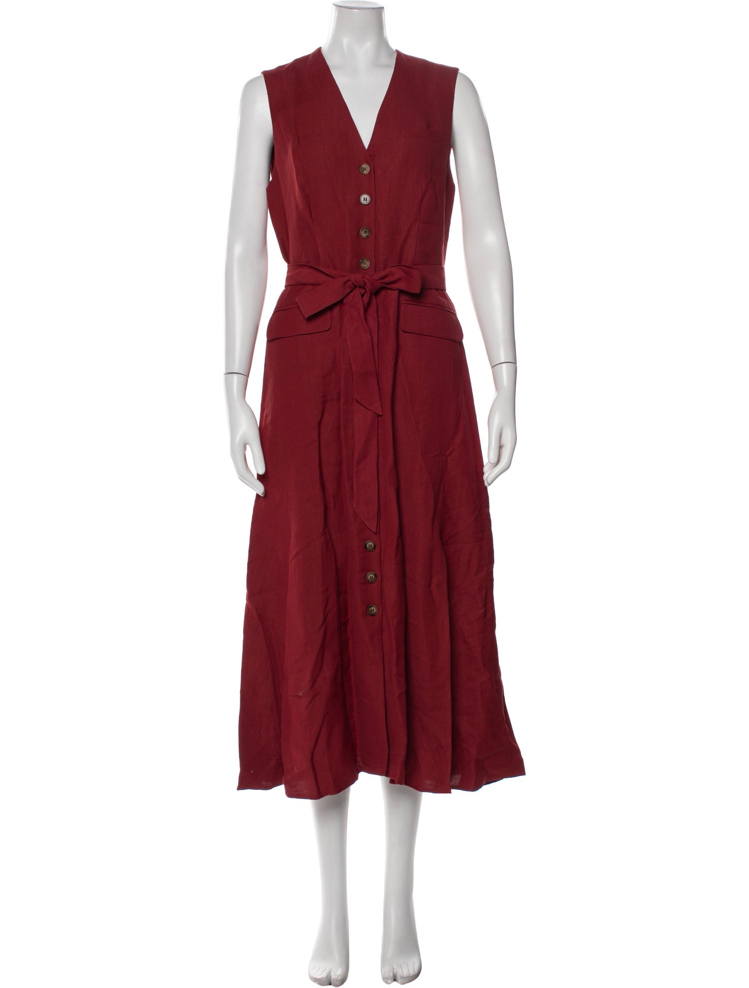 Argent V-Neck Long Dress