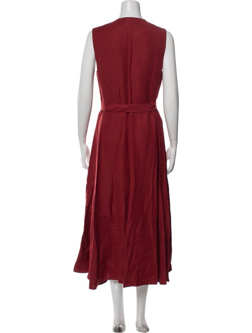 Argent V-Neck Long Dress