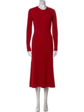 Argent Merino Wool Midi Length Dress