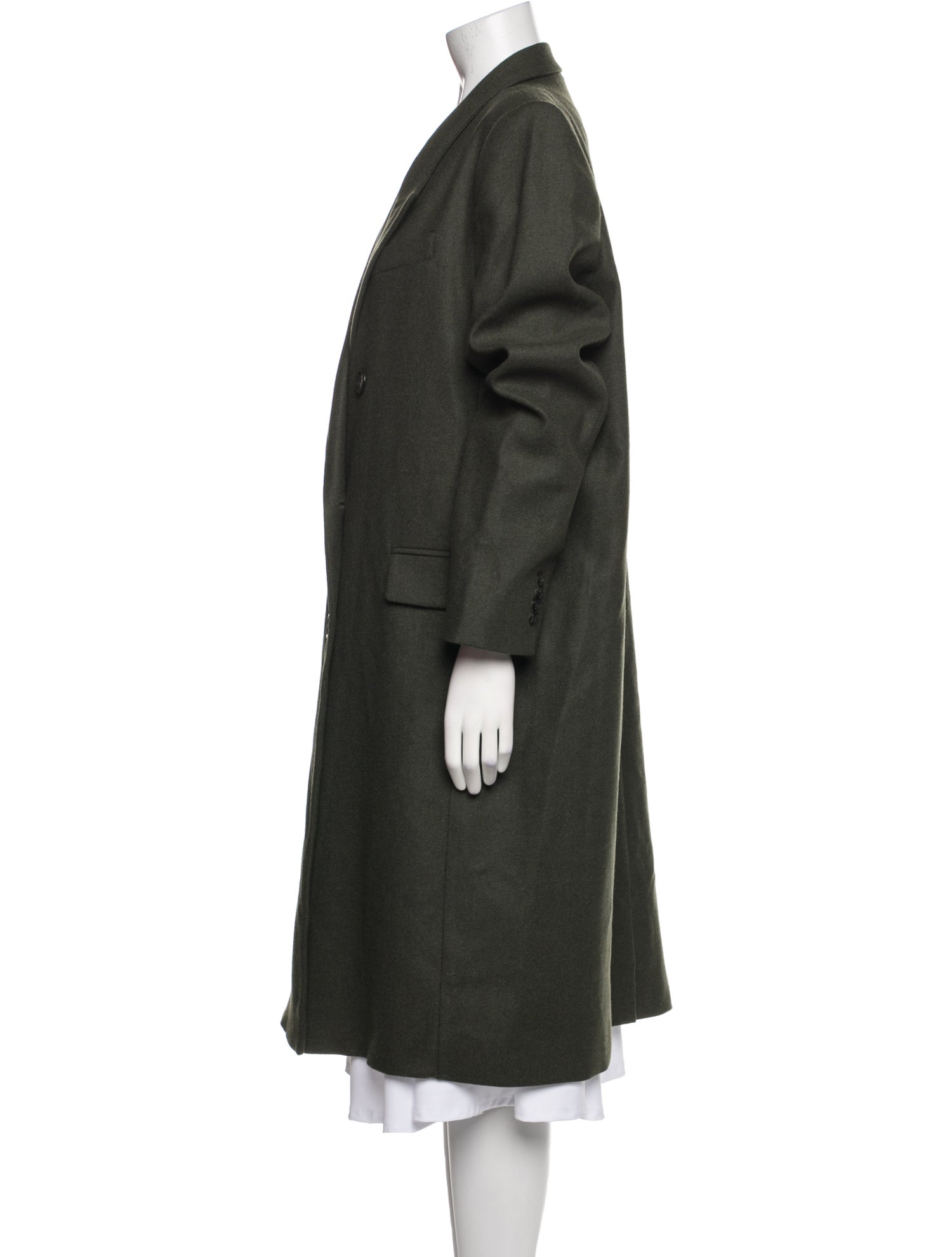 Argent Wool Trench Coat