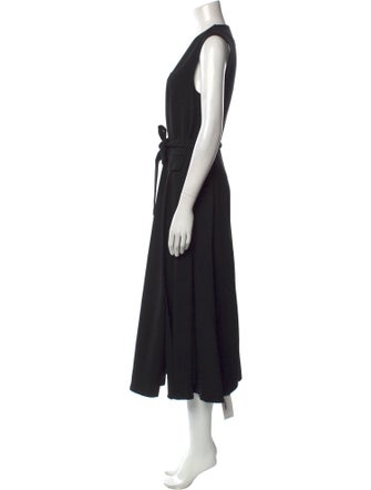 Argent V-Neck Long Dress
