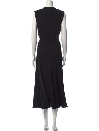 Argent V-Neck Long Dress