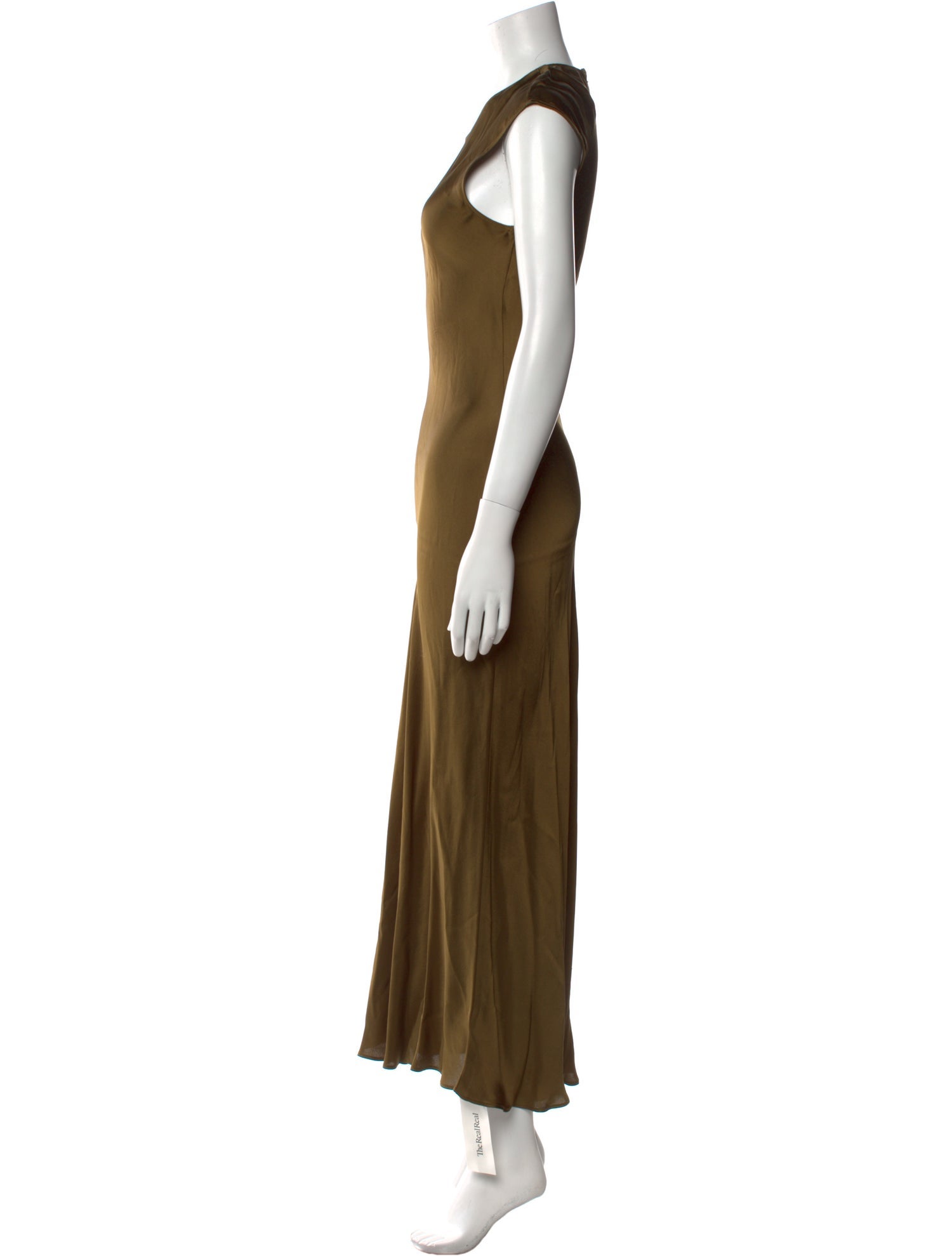 Argent Crew Neck Long Dress