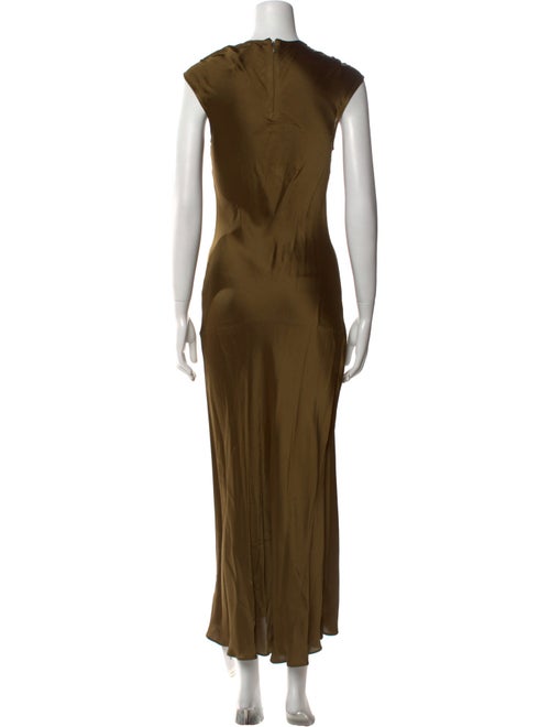 Argent Crew Neck Long Dress