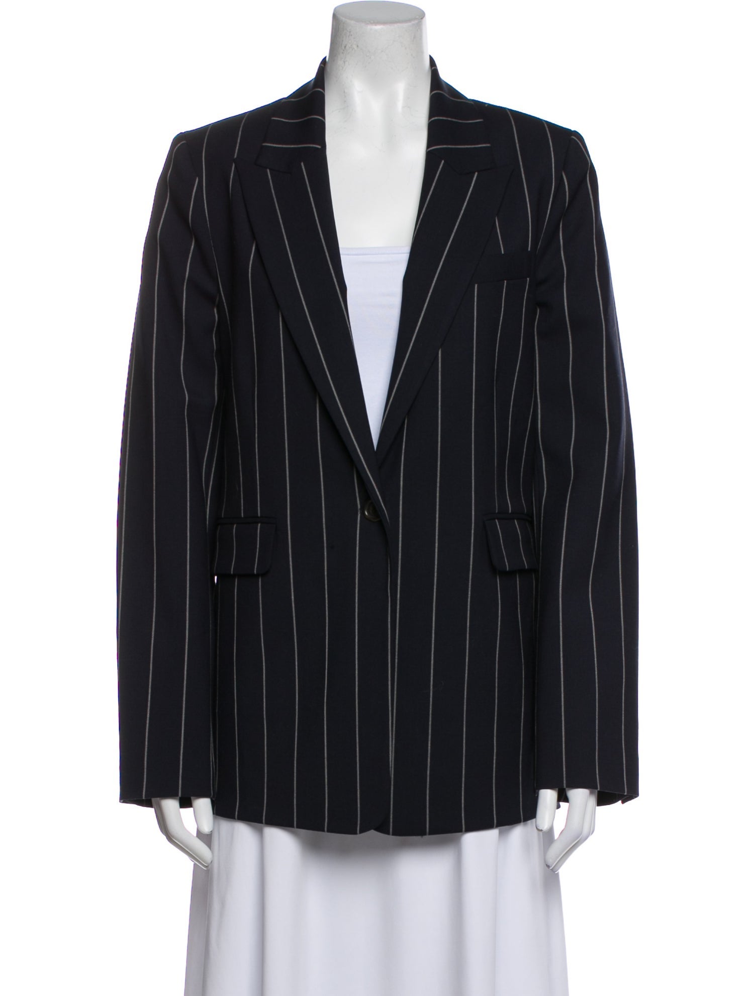 Argent Wool Striped Blazer