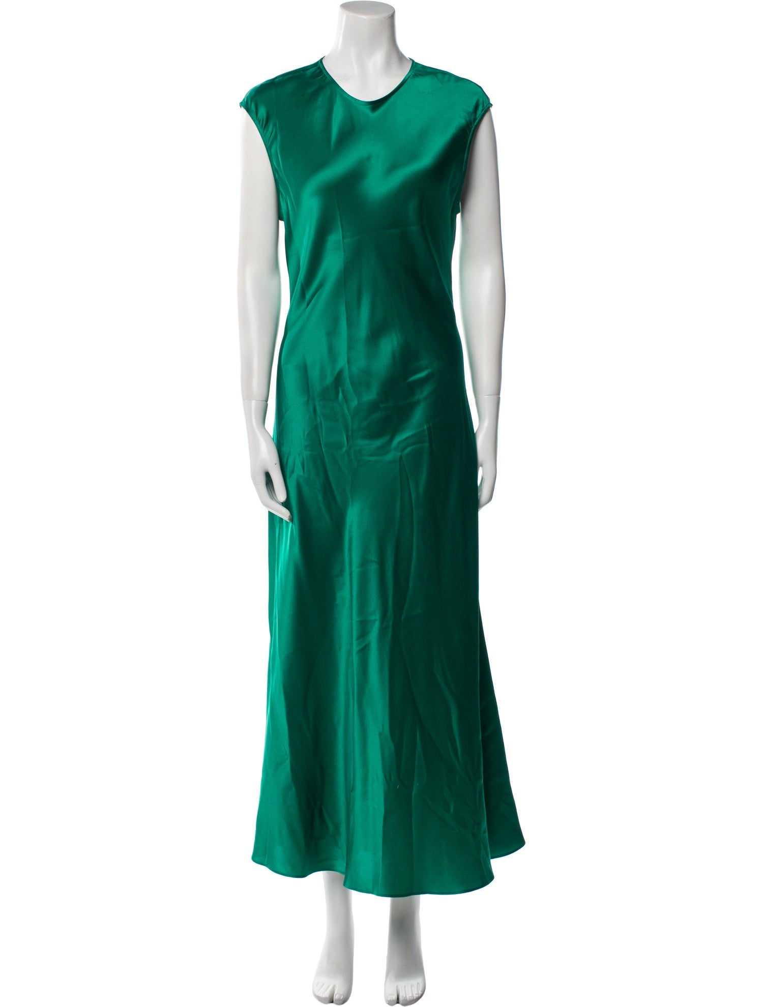 Argent Silk Long Dress