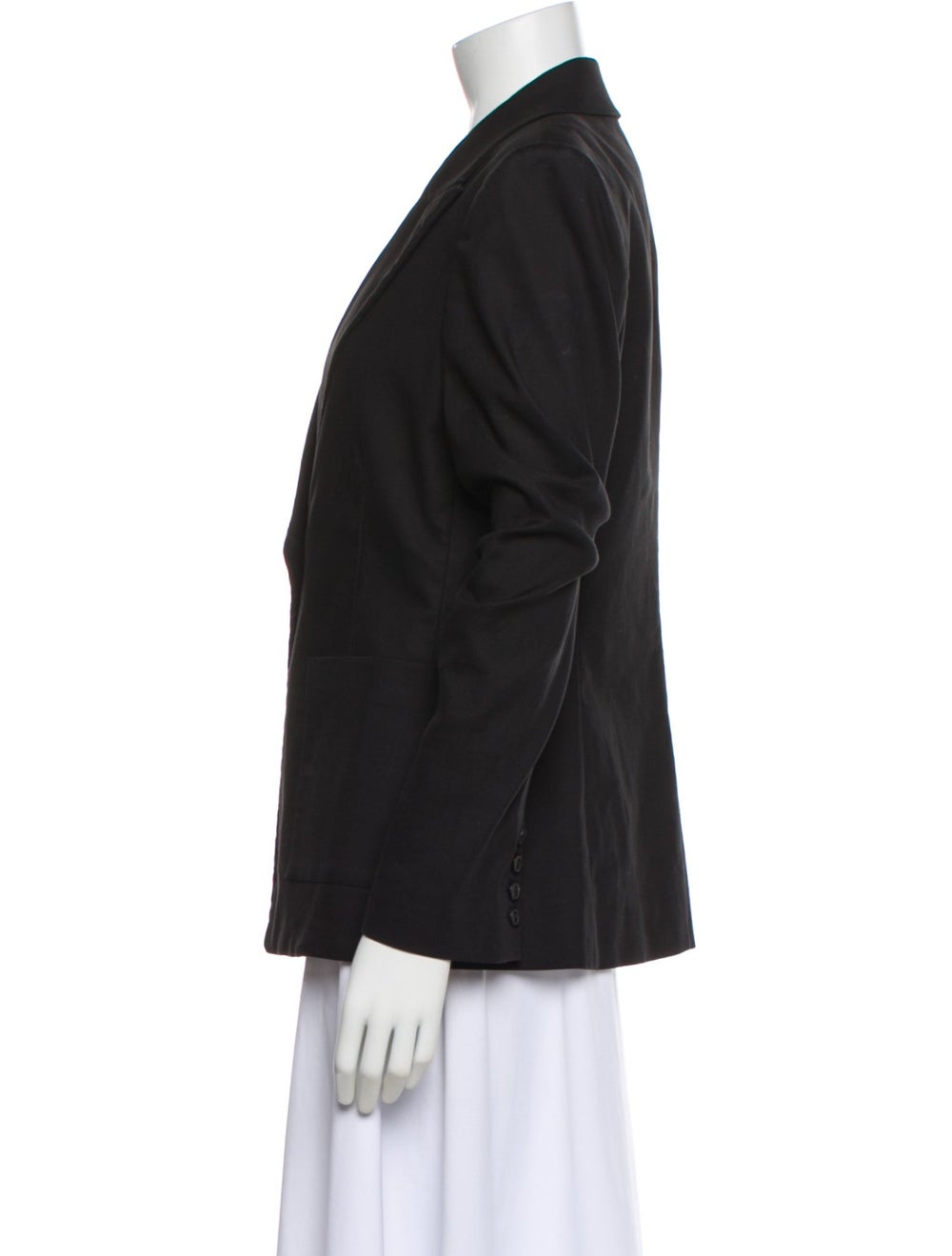 Argent Blazer Black Pointed Collar Patch Pockets & - image 2