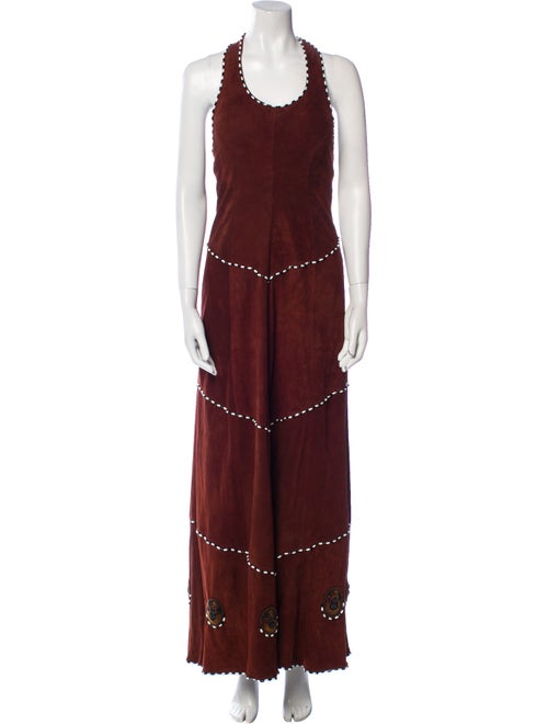 Anna Trzebinski Suede Long Dress