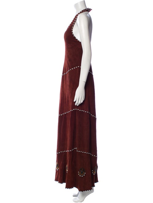 Anna Trzebinski Suede Long Dress