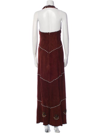 Anna Trzebinski Suede Long Dress