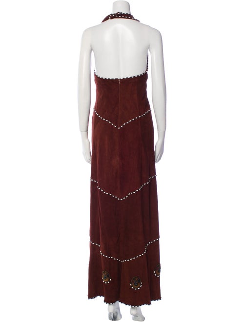 Anna Trzebinski Suede Long Dress