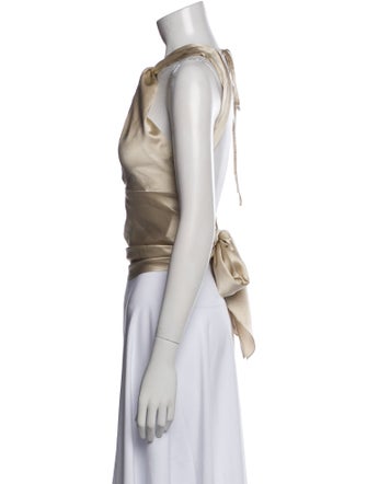 Attire The Studio Silk Halterneck Crop Top