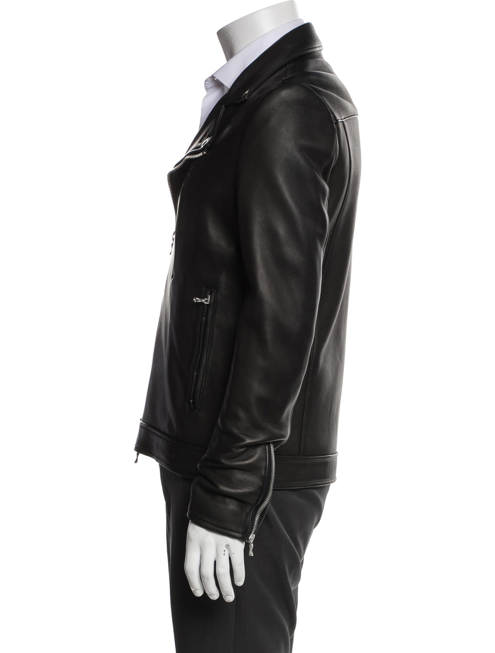 Attachment Lamb Leather Moto Jacket