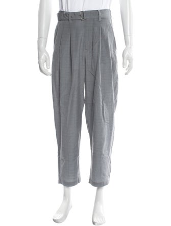 Attachment Plaid Print Pants