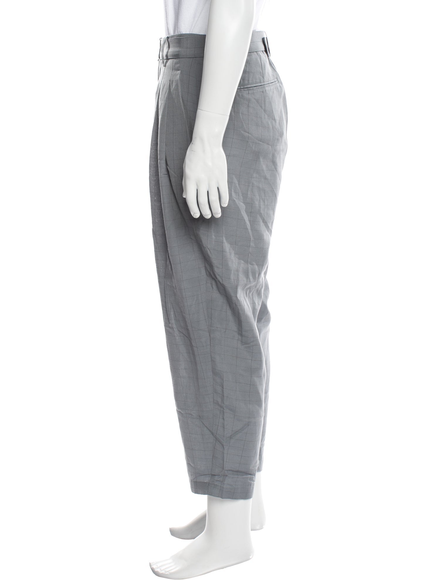 Attachment Plaid Print Pants