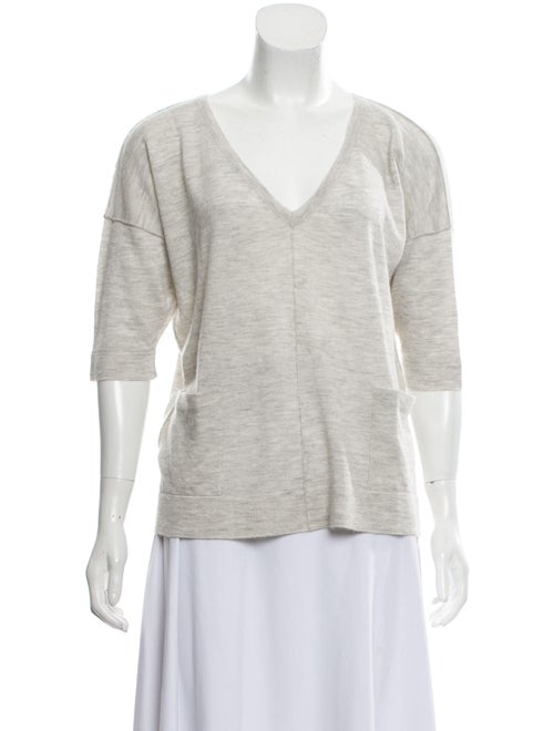 Autumn Cashmere Cashmere Short Sleeve Sweater grey