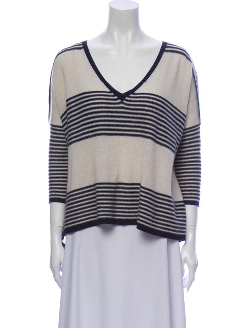 Autumn Cashmere Cashmere Striped Sweater Blue