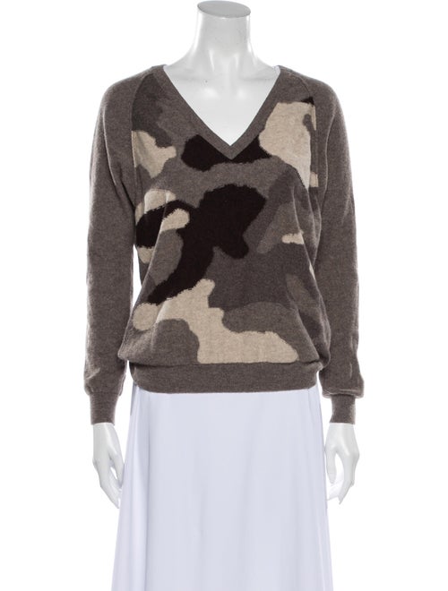 Autumn Cashmere Cashmere Printed Sweater Brown