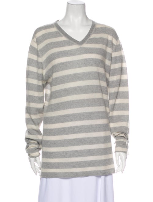Autumn Cashmere Cashmere Striped Sweater Grey