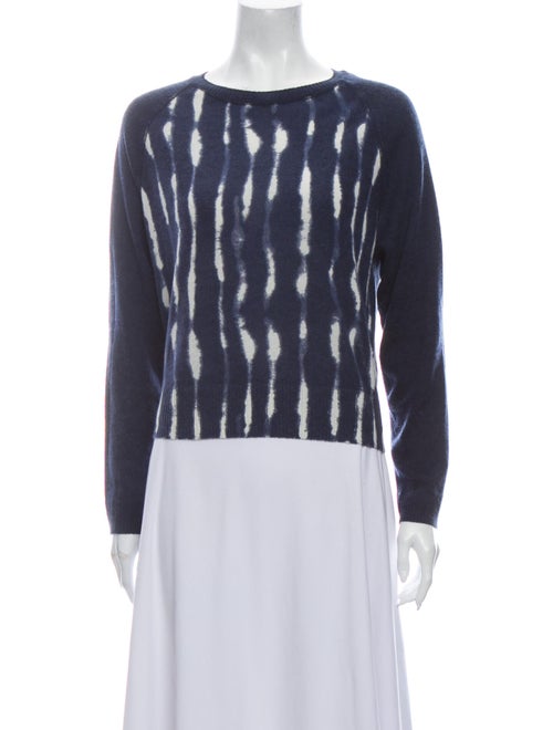 Autumn Cashmere Cashmere Tie-Dye Print Sweater Blu