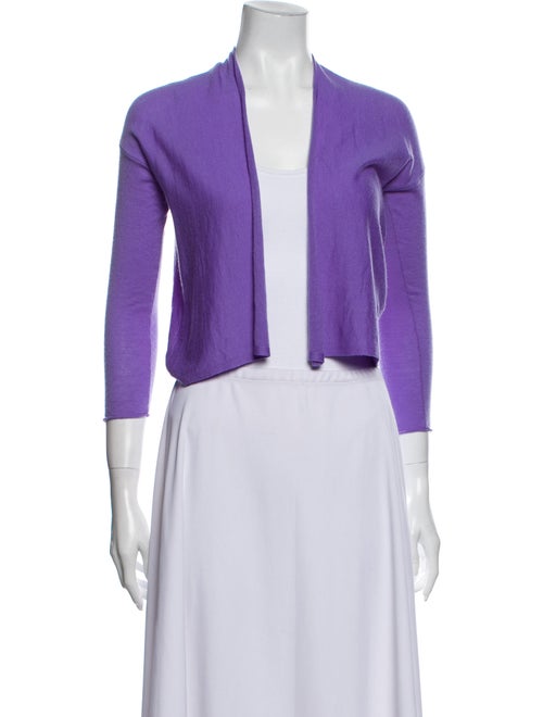 Autumn Cashmere Cashmere Open Front Sweater Purple