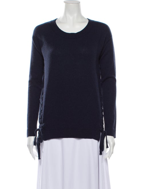 Autumn Cashmere Cashmere Scoop Neck Sweater Blue