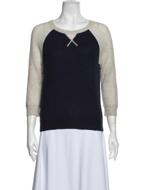 Autumn Cashmere Cashmere Colorblock Pattern Sweate