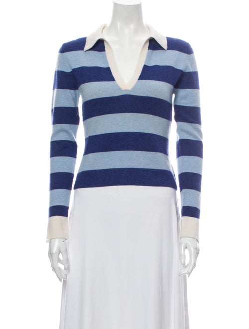 Autumn Cashmere Cashmere Striped Sweater Blue