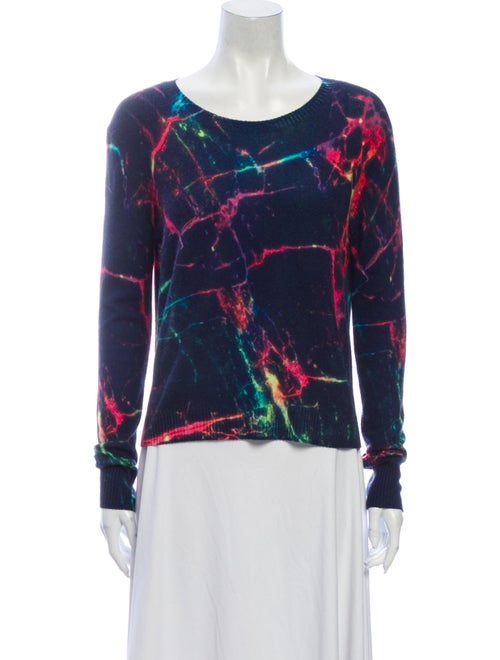 Autumn Cashmere Cashmere Printed Sweater Blue