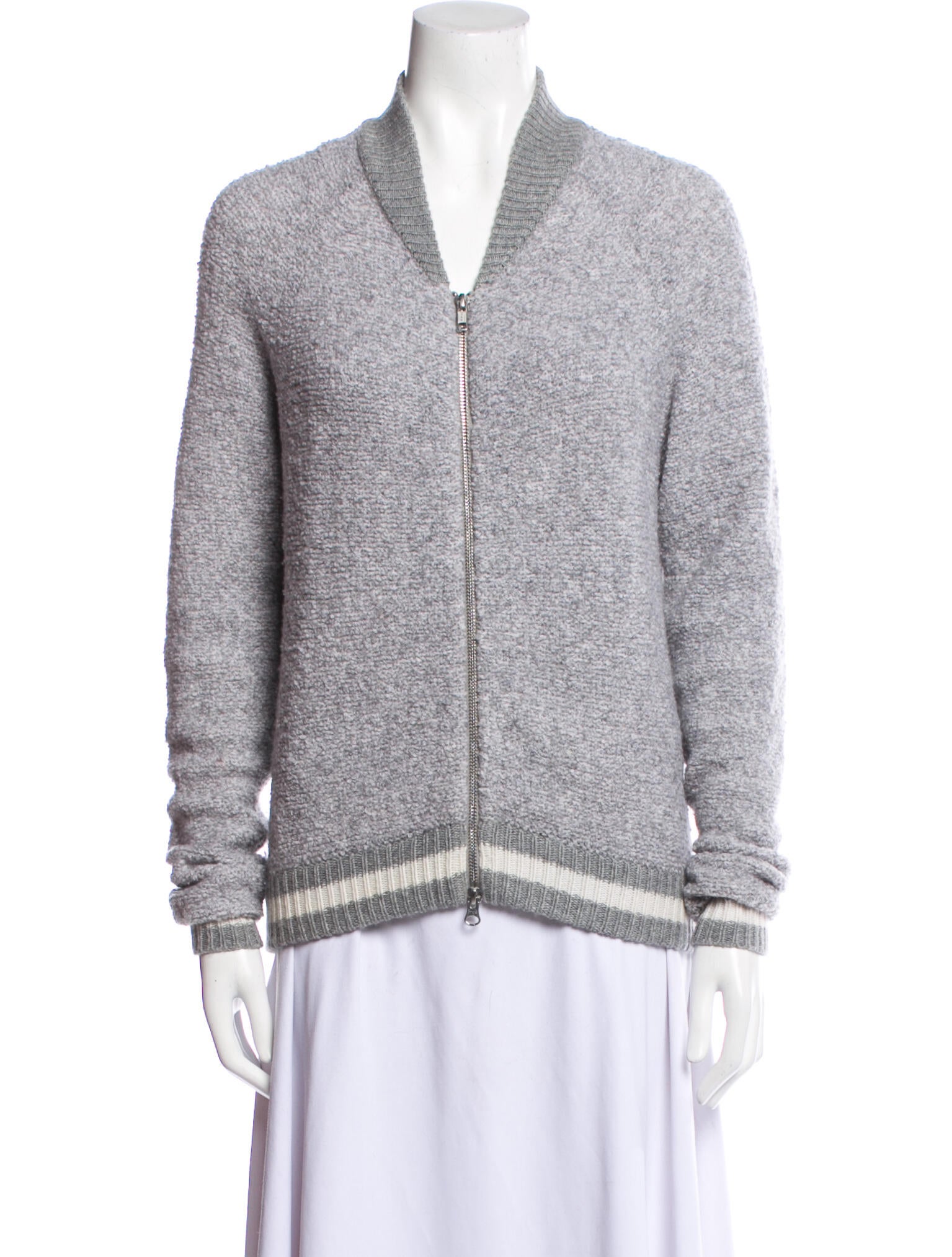 Autumn Cashmere Merino Wool Bomber Jacket Neutrals Jackets, Clothing