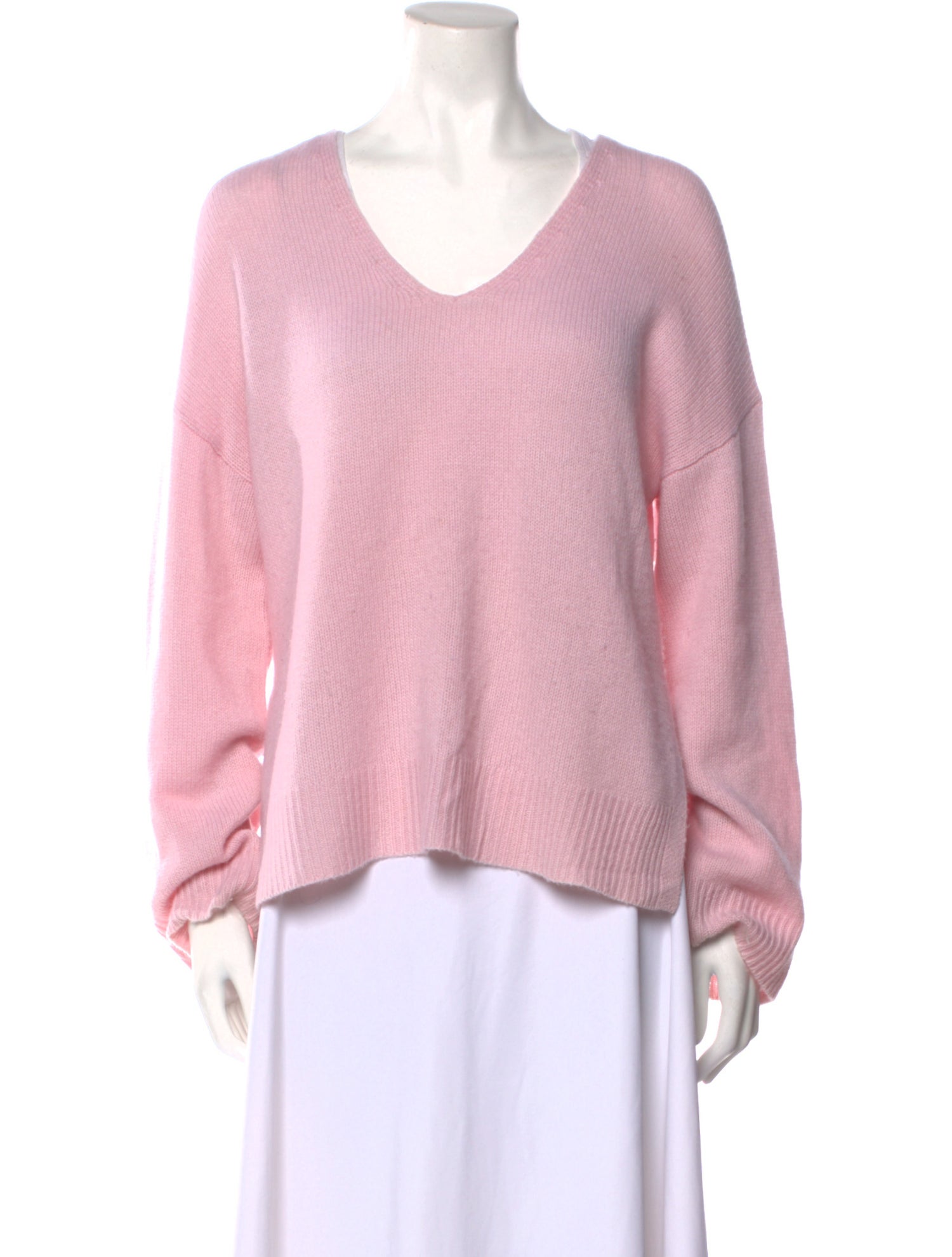 Autumn Cashmere Cashmere VNeck Sweater Pink Knitwear, Clothing