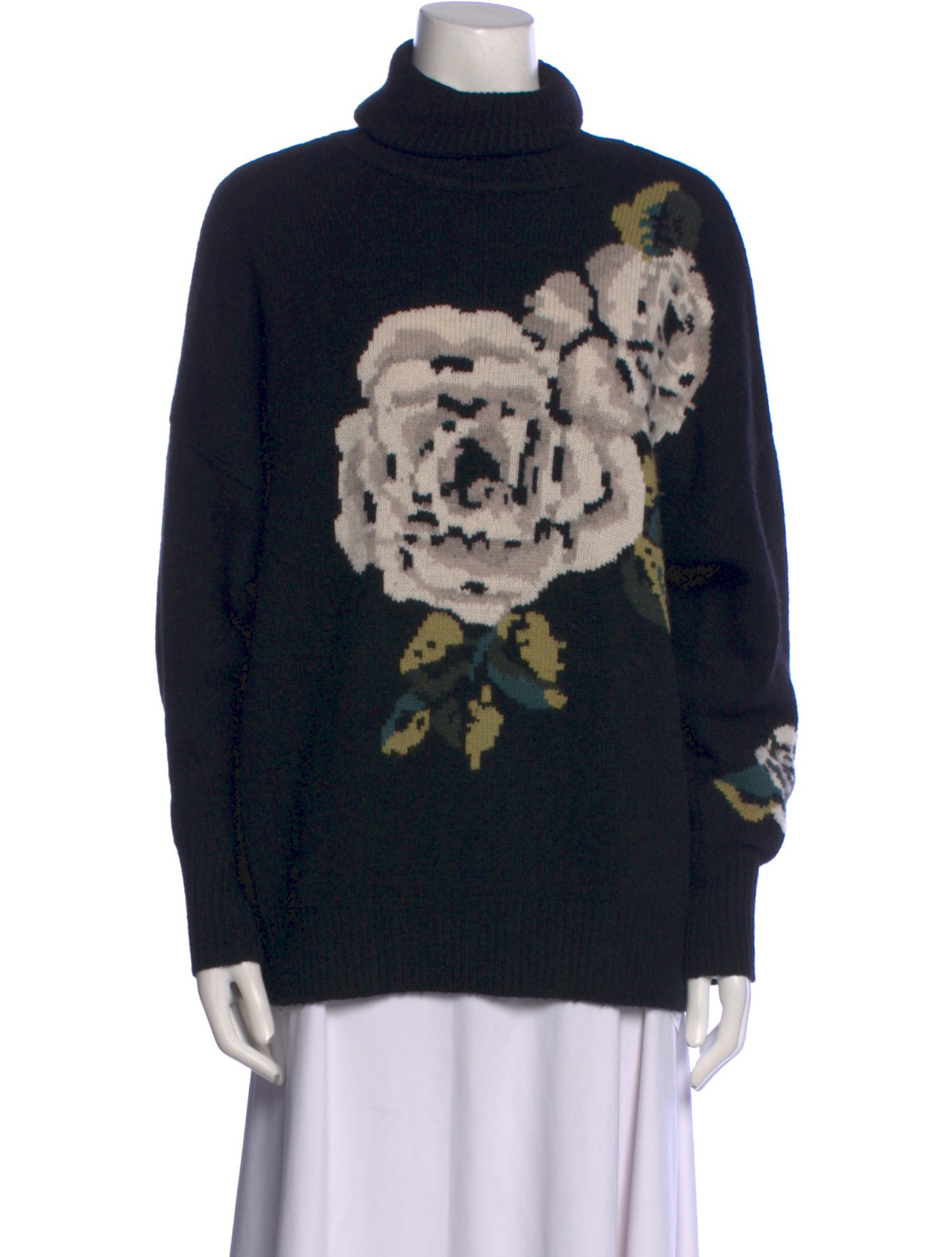 Autumn Cashmere Cashmere Graphic Print Sweater Black Knitwear