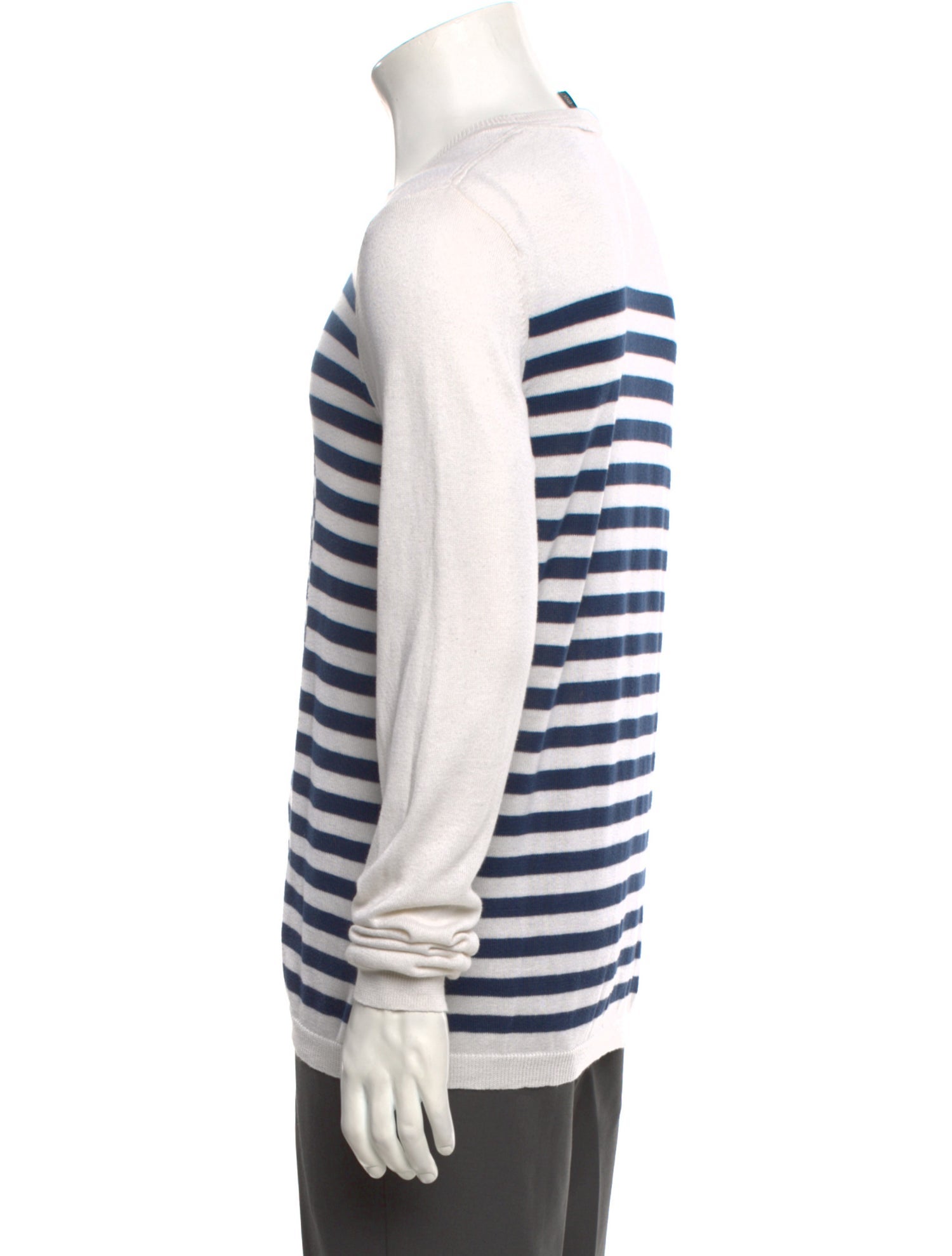 Autumn Cashmere Striped Crew Neck Pullover