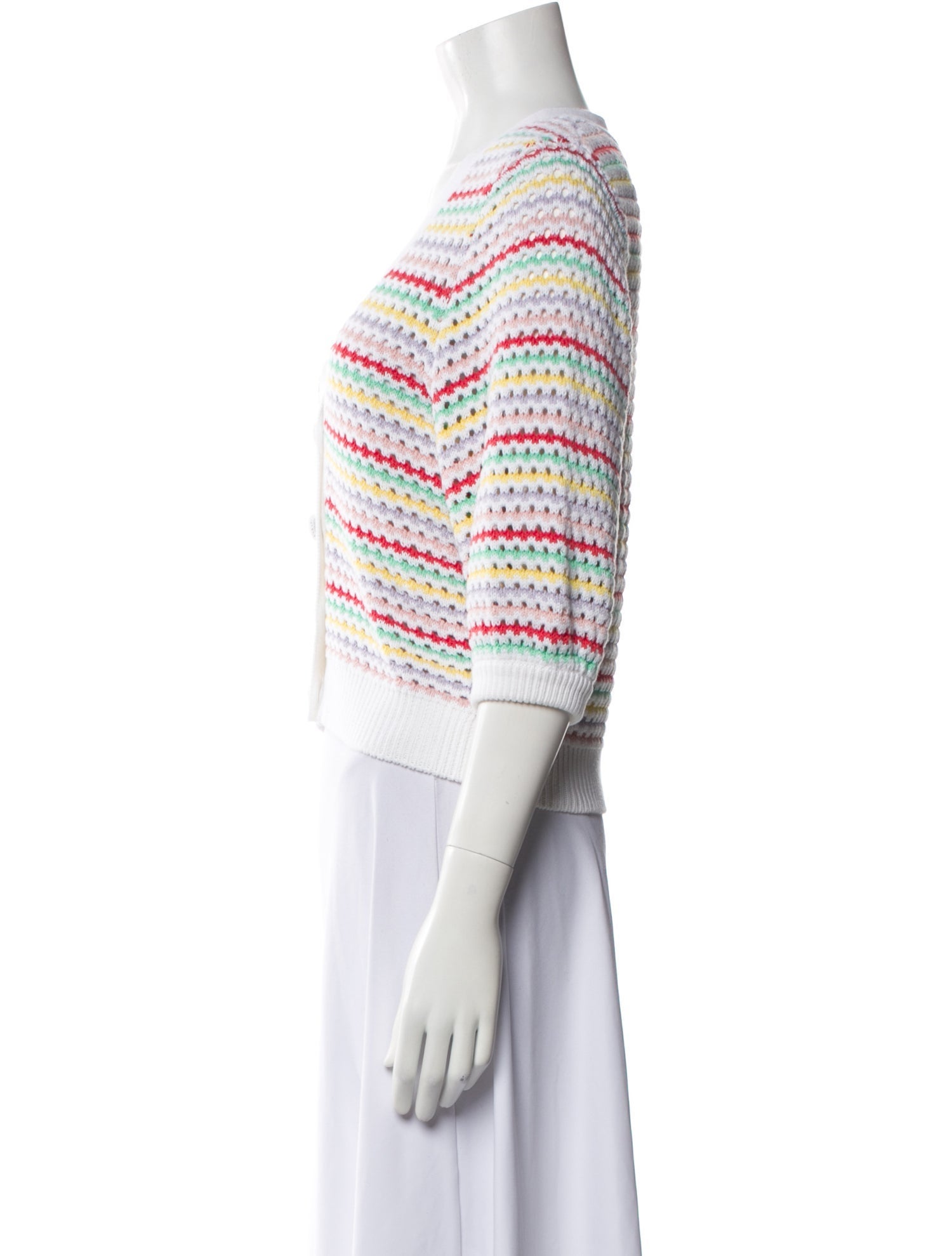 Autumn Cashmere Striped V-Neck Sweater w/ Tags