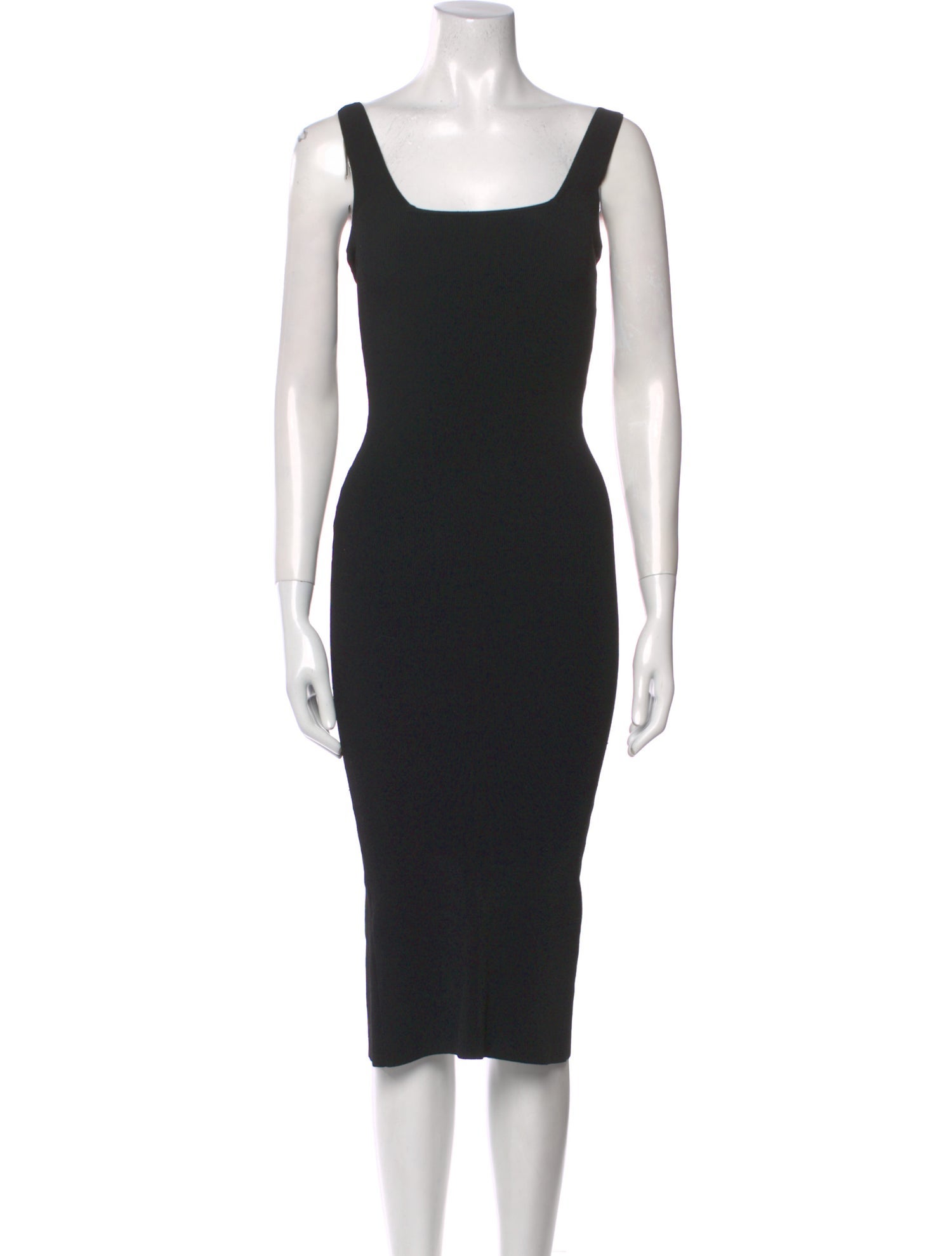 Autumn Cashmere Square Neckline Midi Length Dress